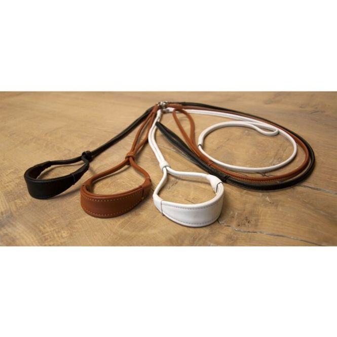 Hovedbilde 5mm Black Comfort Round Cow Leather Show Lead, ...