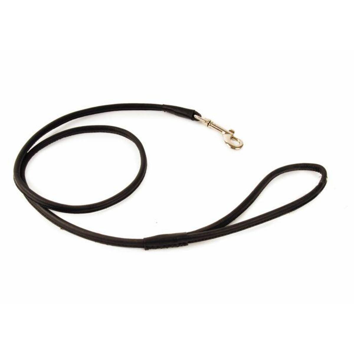 XXX Black Leather Lead, 90cm x 8 mm Skinnbånd