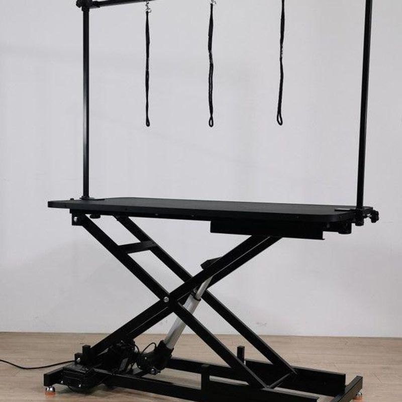 Elektrisk Justerbart Stellebord Sort ,dobbeltbordarm 120 x 60 x 28 - 105cm, 