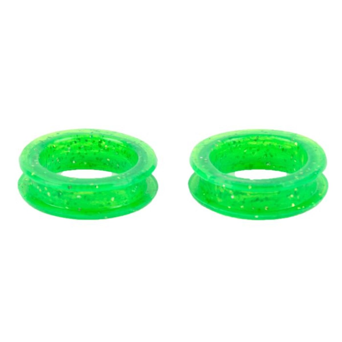 Finger Ring 20 mm Green Glitter Scissor rings 2 Pcs, Show Tech 